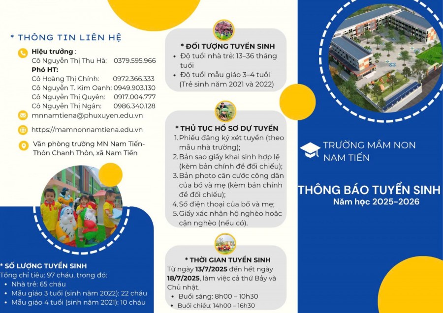 🎉 THÔNG BÁO TUYỂN SINH NĂM HỌC 2025 – 2026